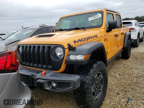 2021 Jeep Gladiator Mojave z VIN 1C6JJTEG6ML547990, wystawiony jako Copart lot #73786034 z przebiegiem Nie podano mil oraz Nie do naprawy • Non repairable. Historia ofert i sprzedaży dostępna na DreamBid. Obrazek 1.