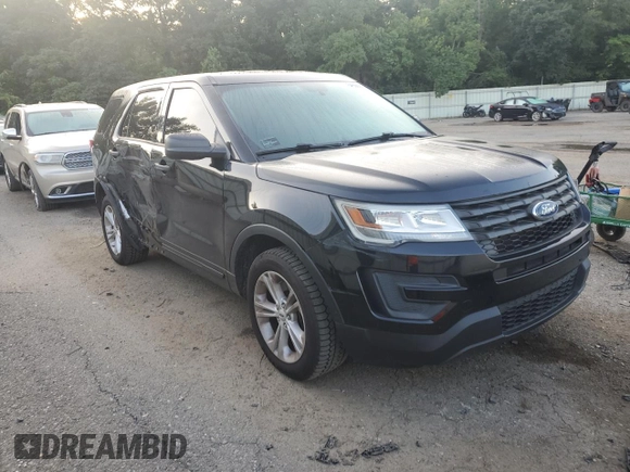 2017 Ford Police Interceptor Utility with VIN 1FM5K8AR3HGD93373, listed as a Copart auction lot 64998215 with 57,314 mi miles and Salvage title. Bid and sale history available at DreamBid. Image 4.