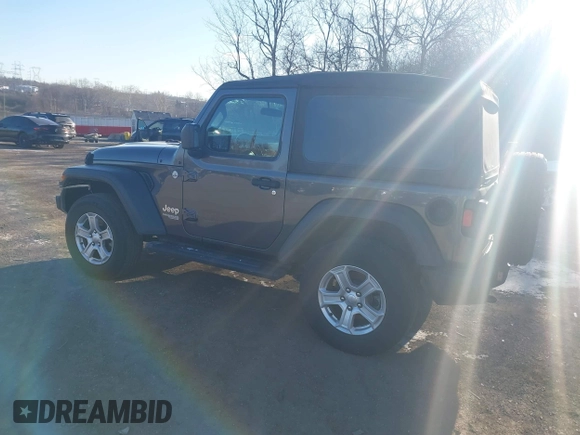 2020 Jeep Wrangler Sport S with VIN 1C4GJXAN8LW207543, listed as a IAAI auction lot 41630531 with 22,621 mi miles and . Bid and sale history available at DreamBid. Image 3.