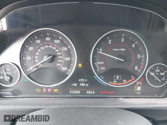2016 BMW 3 Series with VIN WBA8F1C53GK439039, listed as a IAAI auction lot 40713471 with 117,595 mi miles and . Bid and sale history available at DreamBid. Image 7.