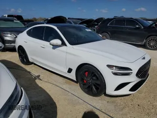 2022 Genesis G70 3.3T with VIN KMTG54TE1NU101029, listed as a Copart auction lot 74693774 with 0 mi miles and Non Repairable. Bid and sale history available at carsss.com. Image 4.