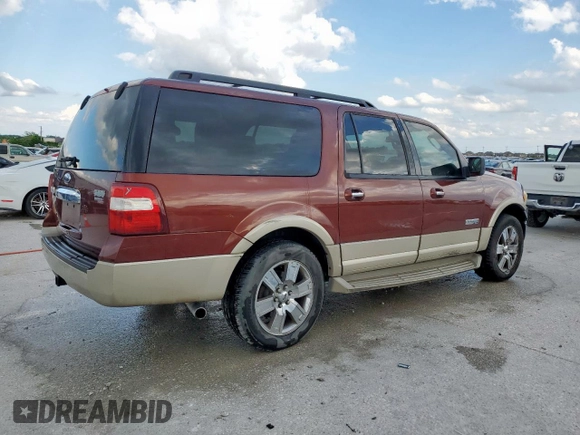 2007 Ford Expedition Max Eddie Bauer z VIN 1FMFK17527LA44128, wystawiony jako Copart lot #53398285 z przebiegiem 278 476 mil mil oraz Czysty tytuł • Clean title. Historia ofert i sprzedaży dostępna na DreamBid. Obrazek 3.