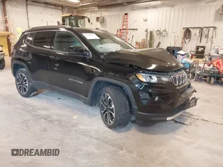 2024 Jeep Compass Limited with VIN 3C4NJDCN4RT582766, listed as a IAAI auction lot 41909782 with 13,134 mi miles and . Bid and sale history available at DreamBid. Image 1.