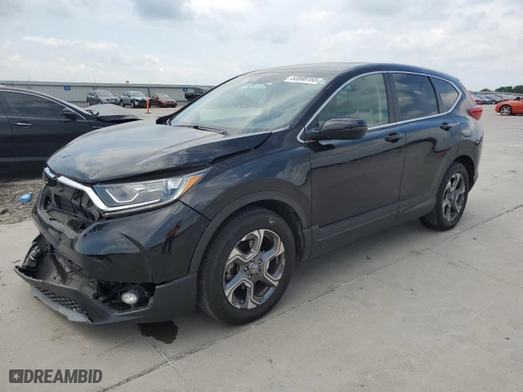 2018 Honda CR-V EX with VIN 2HKRW1H54JH511985, listed as a Copart auction lot 53508165 with 48,601 mi miles and Salvage Title. Bid and sale history available at carsss.com. Image 1.