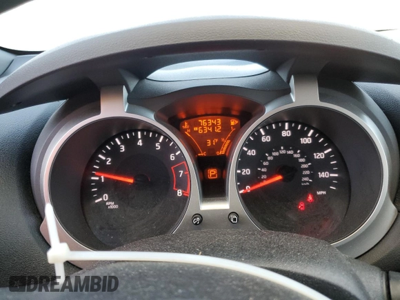 2015 Nissan Juke SV with VIN JN8AF5MR4FT505513, listed as a Copart auction lot 42728665 with 76,343 mi miles and Salvage Title. Bid and sale history available at carsss.com. Image 9.