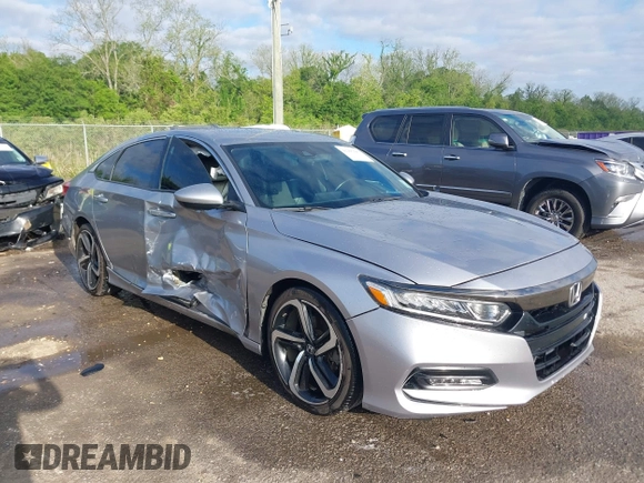 2019 Honda Accord Sport with VIN 1HGCV1F3XKA043815, listed as a IAAI auction lot 41997607 with 91,001 mi miles and . Bid and sale history available at DreamBid. Image 1.