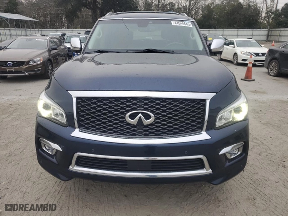 2017 Infiniti QX80 with VIN JN8AZ2NF3H9644669, listed as a Copart auction lot 44648645 with 144,021 mi miles and Clean Title. Bid and sale history available at carsss.com. Image 5.