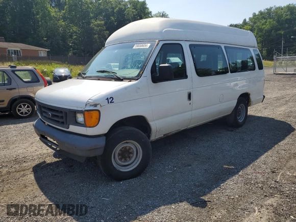 2007 Ford Econoline Cargo Commercial with VIN 1FTNS24W67DB44004, listed as a Copart auction lot 59058654 with 232,452 mi miles and Salvage Title. Bid and sale history available at DreamBid. Image 1.