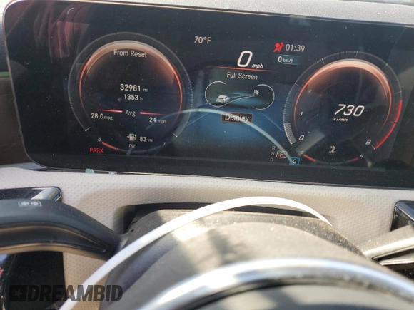2022 Mercedes-Benz CLA with VIN W1K5J4HB5NN253508, listed as a Copart auction lot 47726775 with 32,981 mi miles and Salvage Title. Bid and sale history available at carsss.com. Image 9.