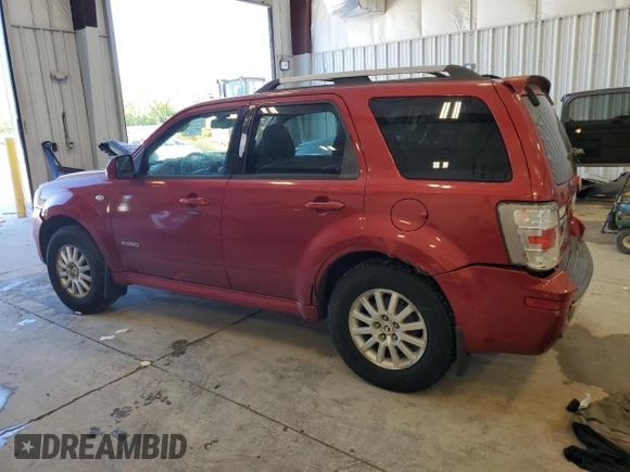 2008 Mercury Mariner Premier z VIN 4M2CU97138KJ00026, wystawiony jako Copart lot #79834224 z przebiegiem 185 163 mil mil oraz Nie do naprawy. Historia ofert i sprzedaży dostępna na DreamBid. Obrazek 2.