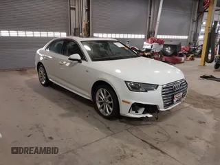 2019 Audi A4 Premium with VIN WAUDNAF47KA117328, listed as a IAAI auction lot 41634062 with 126,067 mi miles and . Bid and sale history available at DreamBid. Image 1.