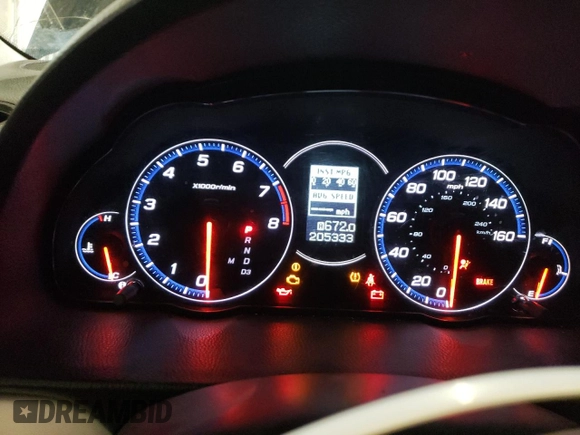 2008 Acura TSX with VIN JH4CL96898C011769, listed as a Copart auction lot 53543665 with 205,333 mi miles and Salvage title. Bid and sale history available at DreamBid. Image 9.