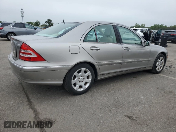 2006 Mercedes-Benz C 280 Luxury with VIN WDBRF92H46F774155, listed as a Copart auction lot 59687985 with 56,007 mi miles and Salvage title. Bid and sale history available at DreamBid. Image 3.