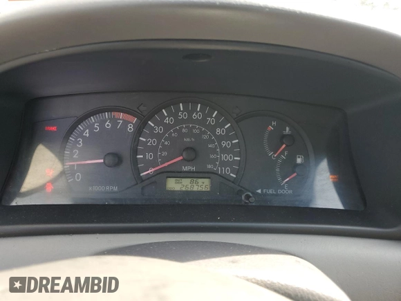 2005 Toyota Corolla CE with VIN JTDBR32E252057756, listed as a Copart auction lot 54938805 with 268,756 mi miles and Clean Title. Bid and sale history available at DreamBid. Image 9.