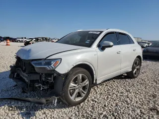 2021 Audi Q3 S line Premium Plus with VIN WA1EECF39M1048200, listed as a Copart auction lot 47361255 with 59,017 mi miles and Salvage Title. Bid and sale history available at carsss.com. Image 1.
