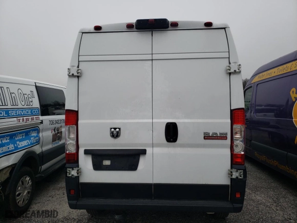 2019 Ram ProMaster Cargo Van with VIN 3C6TRVBG3KE548019, listed as a Copart auction lot 46722215 with 125,332 mi miles and Salvage Title. Bid and sale history available at carsss.com. Image 6.
