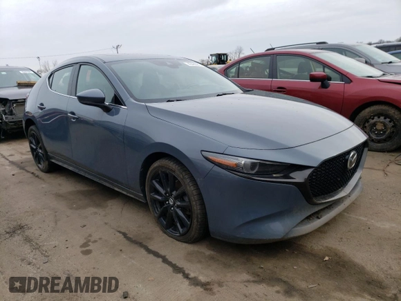 2019 Mazda Mazda3 Hatchback w/Premium Pkg with VIN JM1BPBNM1K1144052, listed as a Copart auction lot 45486943 with 55,106 mi miles. Bid and sale history available at carsss.com. Image 4.