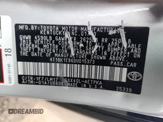 2013 Toyota Avalon XLE with VIN 4T1BK1EB6DU015373, listed as a Copart auction lot 63581345 with 134,362 mi miles and Salvage title. Bid and sale history available at DreamBid. Image 12.