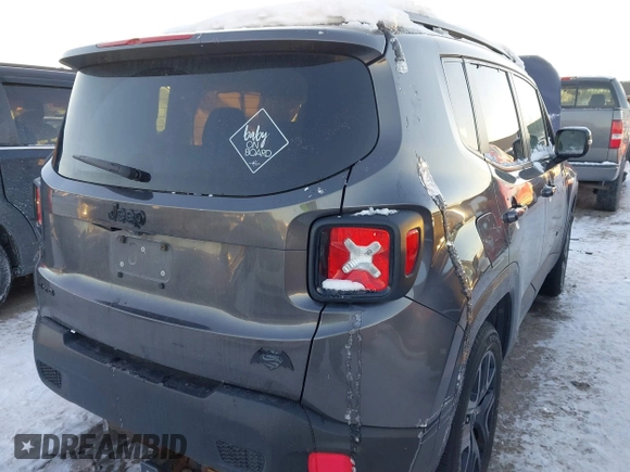 2016 Jeep Renegade Latitude with VIN ZACCJBBT6GPD80057, listed as a IAAI auction lot 41268210 with 95,618 mi miles. Bid and sale history available at carsss.com. Image 4.