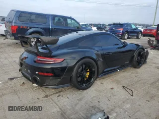 2018 Porsche 911 GT2 RS with VIN WP0AE2A96JS185773, listed as a Copart auction lot 85674904 with 5,843 mi miles and Salvage Title. Bid and sale history available at carsss.com. Image 3.
