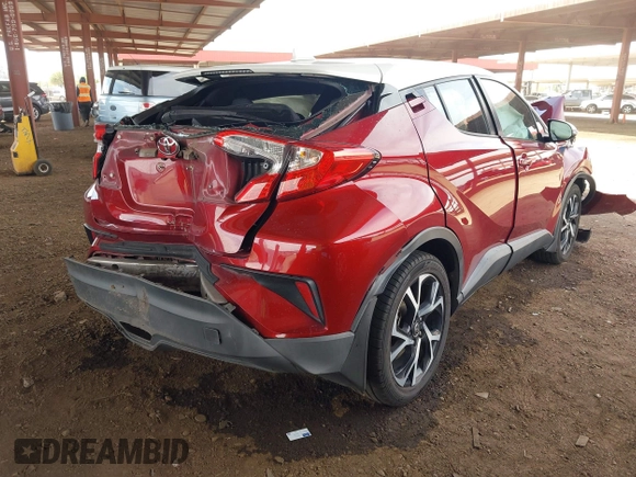 2018 Toyota C-HR XLE with VIN NMTKHMBX7JR021296, listed as a IAAI auction lot 41896666 with 108,545 mi miles. Bid and sale history available at carsss.com. Image 4.