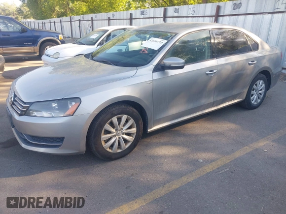 2014 Volkswagen Passat S with VIN 1VWAT7A33EC111206, listed as a IAAI auction lot 42684770 with 95,779 mi miles and . Bid and sale history available at DreamBid. Image 2.