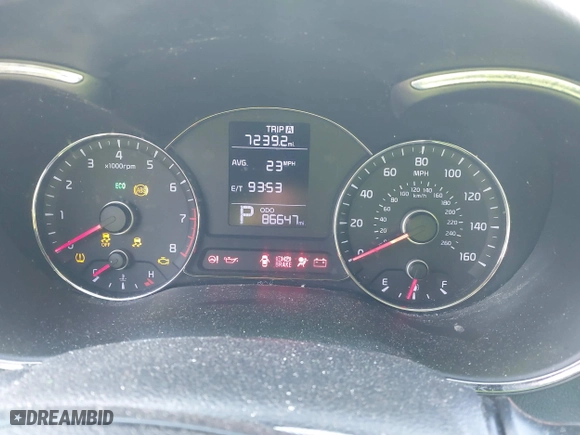 2016 Kia Forte LX with VIN KNAFK4A61G5612006, listed as a IAAI auction lot 41772530 with 86,647 mi miles. Bid and sale history available at carsss.com. Image 7.