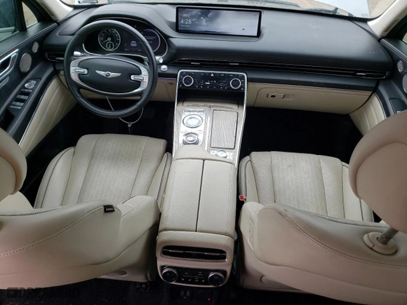 2021 Genesis GV80 with VIN KMUHBDSB6MU070830, listed as a Copart auction lot 49637774 with 51,820 mi miles and Salvage Title. Bid and sale history available at carsss.com. Image 8.