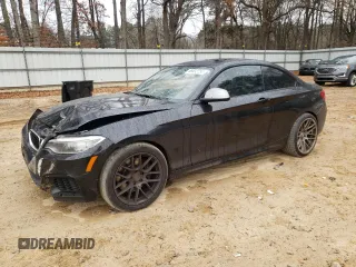 2016 BMW 2 Series M235i with VIN WBA1J7C51GV360521, listed as a Copart auction lot 86632754 with 111,494 mi miles and Salvage Title. Bid and sale history available at carsss.com. Image 1.