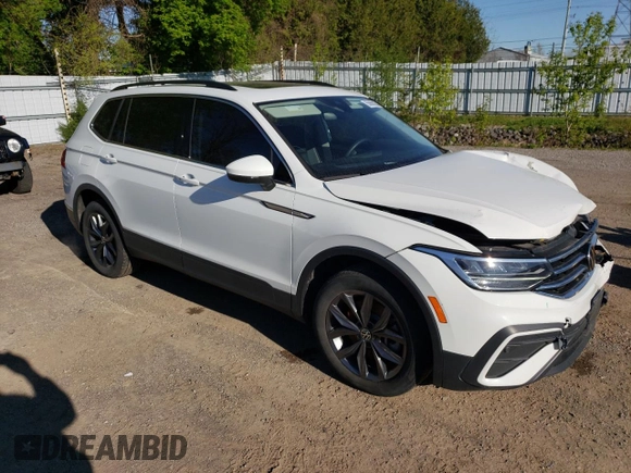 2022 Volkswagen Tiguan SE with VIN 3VV2B7AX9NM127634, listed as a Copart auction lot 55668325 with 47,734 mi miles and Salvage title. Bid and sale history available at DreamBid. Image 4.