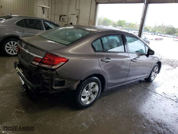 2014 Honda Civic Sedan LX with VIN 19XFB2F58EE205390, listed as a Copart auction lot 51830745 with 81,918 mi miles and Salvage Title. Bid and sale history available at carsss.com. Image 3.
