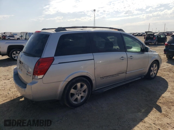 2005 Nissan Quest SL with VIN 5N1BV28U15N125429, listed as a Copart auction lot 75954324 with 0 mi miles and Clean Title. Bid and sale history available at carsss.com. Image 3.