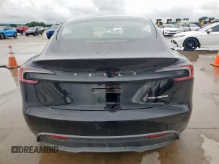 2025 Tesla Model 3 Long Range with VIN 5YJ3E1EB0SF921606, listed as a Copart auction lot 60728995 with 6,281 mi miles and Salvage title. Bid and sale history available at DreamBid. Image 6.