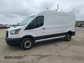 2023 Ford Transit Cargo with VIN 1FTBR1C89PKB69437, listed as a Copart auction lot 54857885 with 19,789 mi miles and Salvage Title. Bid and sale history available at carsss.com. Image 1.