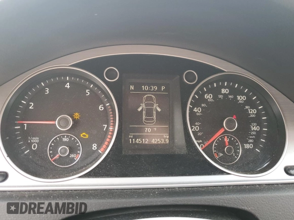 2014 Volkswagen CC R-Line with VIN WVWBN7AN3EE506347, listed as a Copart auction lot 72632954 with 114,512 mi miles and Salvage Title. Bid and sale history available at carsss.com. Image 9.