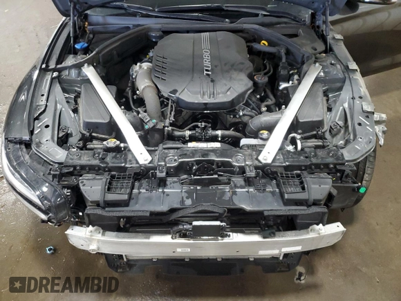 2023 Genesis G70 3.3T with VIN KMTG54TE2PU125150, listed as a Copart auction lot 47024885 with 21,529 mi miles and Salvage Title. Bid and sale history available at carsss.com. Image 12.