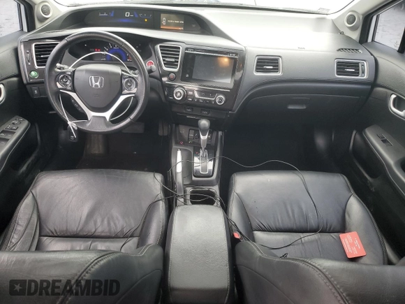 2015 Honda Civic EX-L with VIN 19XFB2F90FE003552, listed as a Copart auction lot 48020205 with 129,021 mi miles and Salvage Title. Bid and sale history available at DreamBid. Image 8.