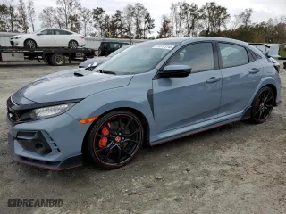 2021 Honda Civic Type R Touring with VIN SHHFK8G77MU203527, listed as a Copart auction lot 71277114 with 23,672 mi miles and Non Repairable. Bid and sale history available at carsss.com. Image 1.