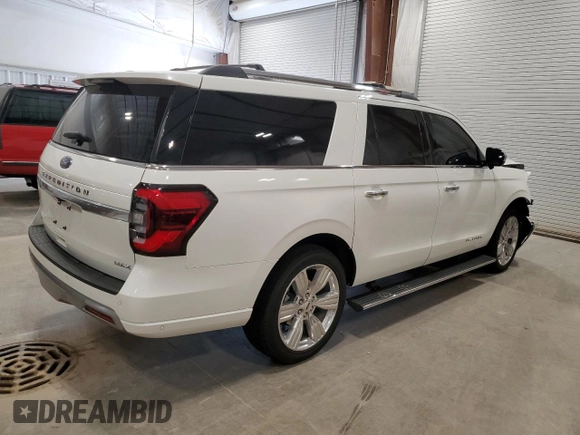 2024 Ford Expedition Max Platinum with VIN 1FMJK1M86REA38624, listed as a Copart auction lot 64295635 with 14,532 mi miles and Salvage title. Bid and sale history available at DreamBid. Image 3.