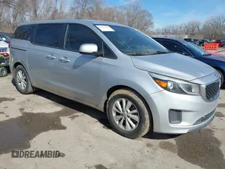 2016 Kia Sedona L with VIN KNDMA5C17G6103195, listed as a IAAI auction lot 41663528 with 322,257 mi miles. Bid and sale history available at carsss.com. Image 1.