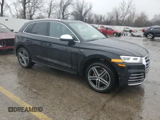 2018 Audi SQ5 Premium Plus with VIN WA1A4AFY4J2108522, listed as a Copart auction lot 43449595 with 76,156 mi miles and Salvage Title. Bid and sale history available at DreamBid. Image 4.