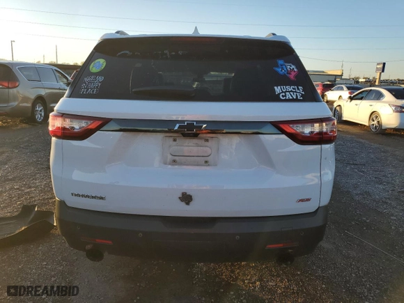 2019 Chevrolet Traverse RS with VIN 1GNERJKX8KJ135999, listed as a Copart auction lot 83758214 with 123,079 mi miles and Salvage Title. Bid and sale history available at carsss.com. Image 6.