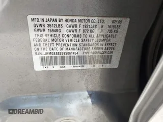 2009 Honda Fit с VIN JHMGE88269S061454, выставлен на аукционе IAAI как лот 42418497 с пробегом 144 692 миль миль и . История ставок и продаж доступна на DreamBid. Изображение 9.