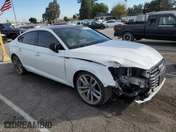 2019 Audi A5 Sportback Premium Plus with VIN WAUENCF53KA092386, listed as a Copart auction lot 37323564 with 56,579 mi miles. Bid and sale history available at carsss.com. Image 4.