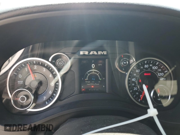 2019 Ram 1500 Big Horn/Lone Star with VIN 1C6SRFFT5KN649163, listed as a Copart auction lot 48713265 with 91,319 mi miles and Salvage Title. Bid and sale history available at carsss.com. Image 9.