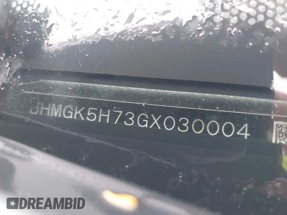 2016 Honda Fit EX with VIN JHMGK5H73GX030004, listed as a IAAI auction lot 42512498 with 62,048 mi miles and . Bid and sale history available at DreamBid. Image 9.