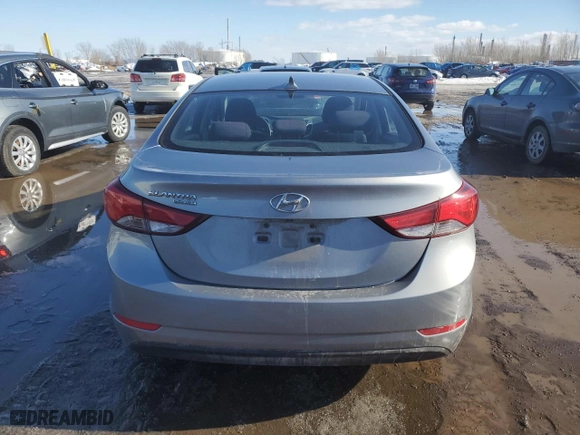 2016 Hyundai Elantra Value Edition with VIN KMHDH4AE1GU507385, listed as a Copart auction lot 46681635 with 95,735 mi miles and Salvage Title. Bid and sale history available at carsss.com. Image 6.