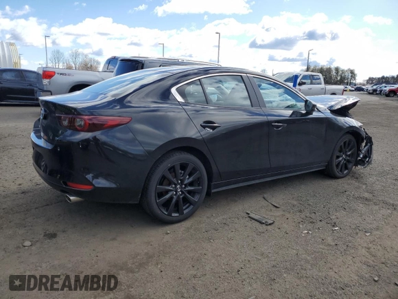 2025 Mazda 3 S Select Sport with VIN JM1BPABM7S1760319, listed as a Copart auction lot 48072345 with 3,558 mi miles and Clean Title. Bid and sale history available at DreamBid. Image 3.