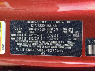 2023 Kia Carnival SX Prestige with VIN KNDNE5H33P6270317, listed as a Copart auction lot 82234494 with 21,884 mi miles and Salvage Title. Bid and sale history available at carsss.com. Image 14.
