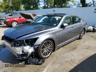 2014 Lexus LS 460 with VIN JTHCL5EF7E5021967, listed as a Copart auction lot 57899953 with 40,355 mi miles and Salvage Title. Bid and sale history available at DreamBid. Image 1.